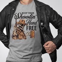 Men's Grey skull tee