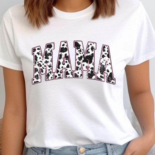 Cow print mama shirt