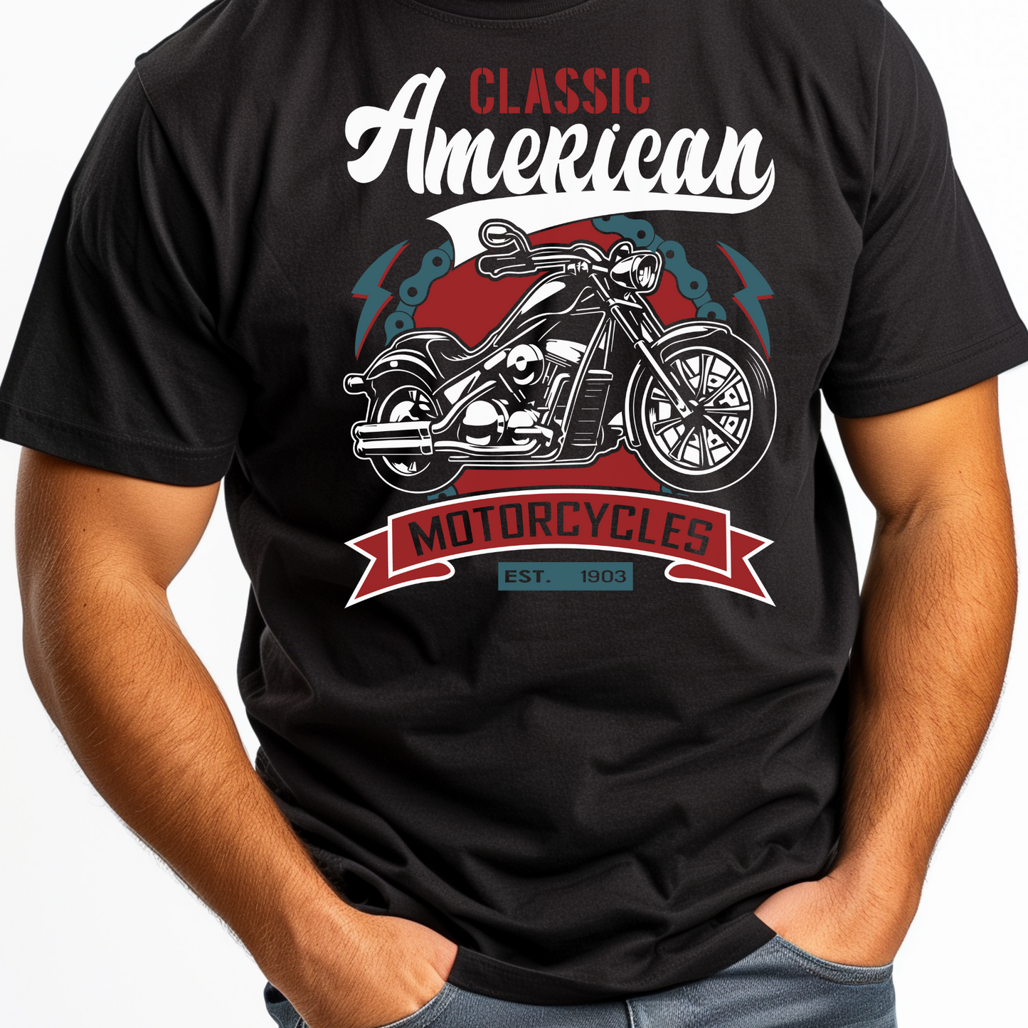 Classic American motorcycles tee