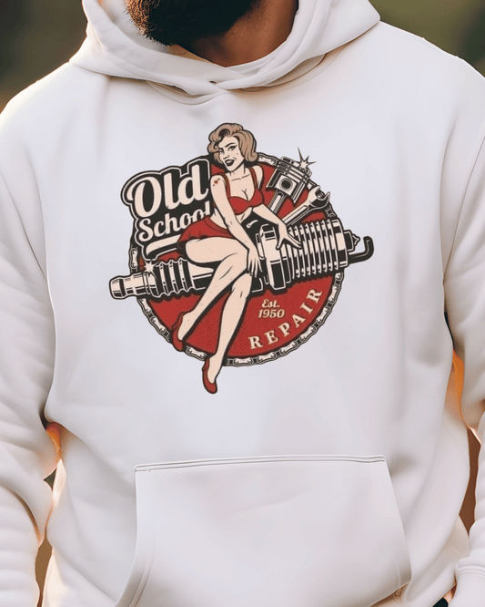 Old school pinup girl hoodie